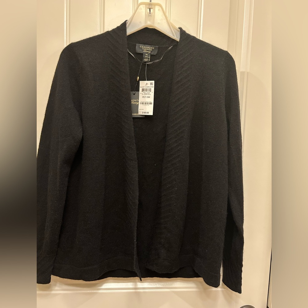 Black Charter Club cashmere cardigan, P/S